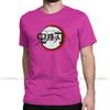 Vintage Demon Slayer Anime T Shirt Men Round Collar 100 Cotton T Shirt Short Sleeve Tees