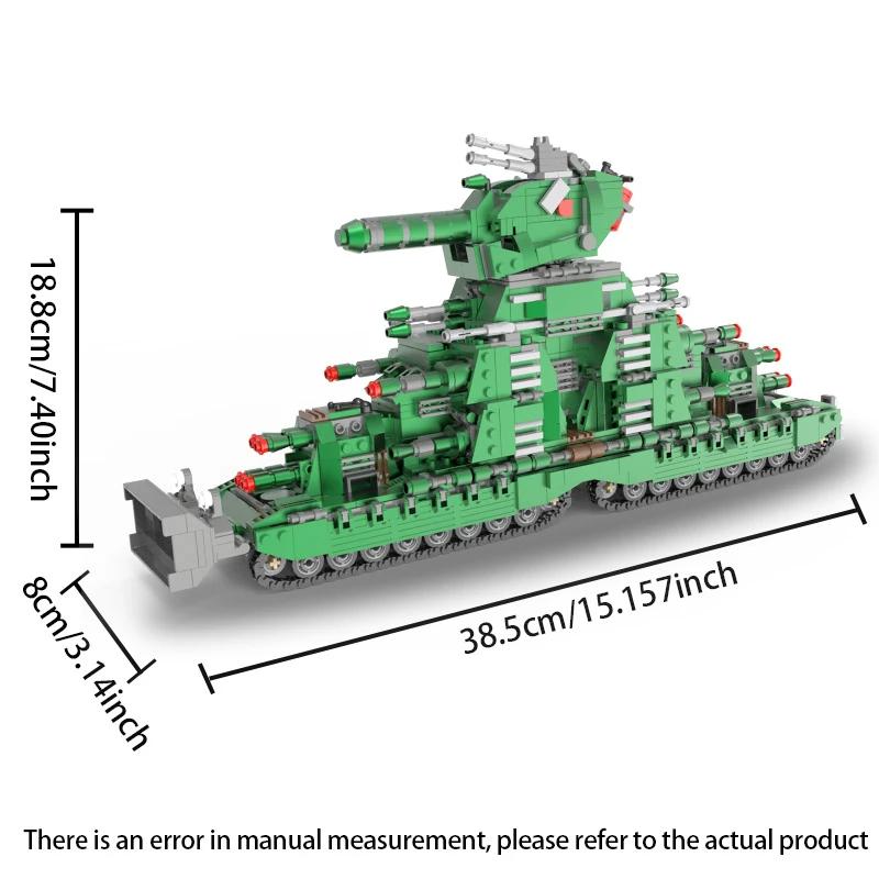 MOC KV44 Carro Armato Militare Blocchi da Costruzione Set Modello Pesante AV7 Carro Armato Armi di Guerra Modello Giocattoli Classici per Bambini Collezioni per Adulti Regali