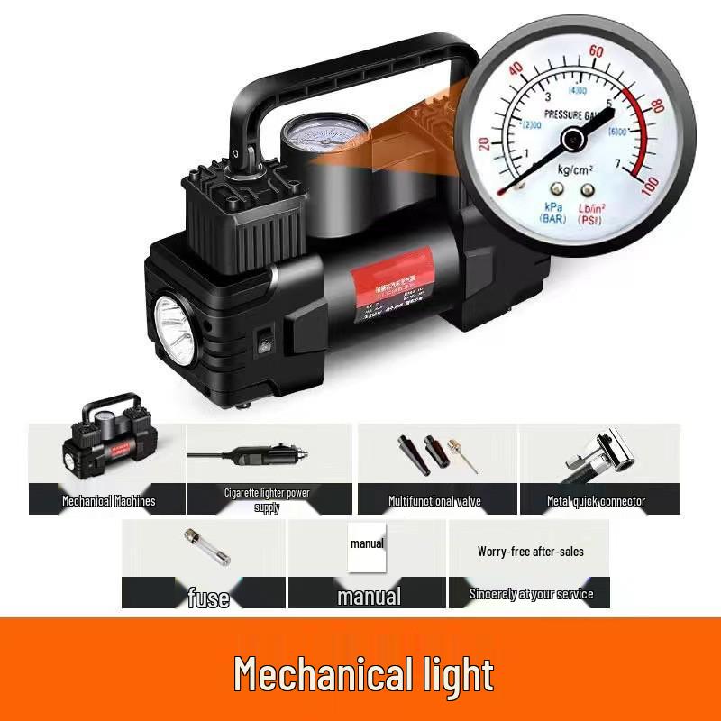 Portable 12V Electric Car Tire Air Pump - Single Cylinder