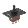 Toggle Switch, 6 Pin Momentary Polarity Reversing Toggle Switch (ON)-Off-(ON) DC 12V/30A AC 250V/15A - with Up Down Mounting Panel & Waterproof Boot