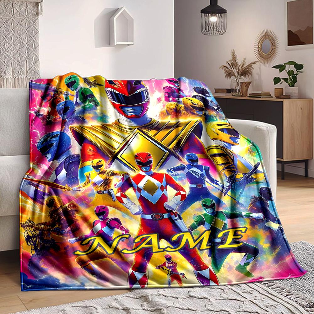 Custom 1pc Power Rangers: Heroic Battle Blanket, Soft And Comfortable Blanket, Casual Warm, Camping Travel Blanket, Birthday Gift Q912154