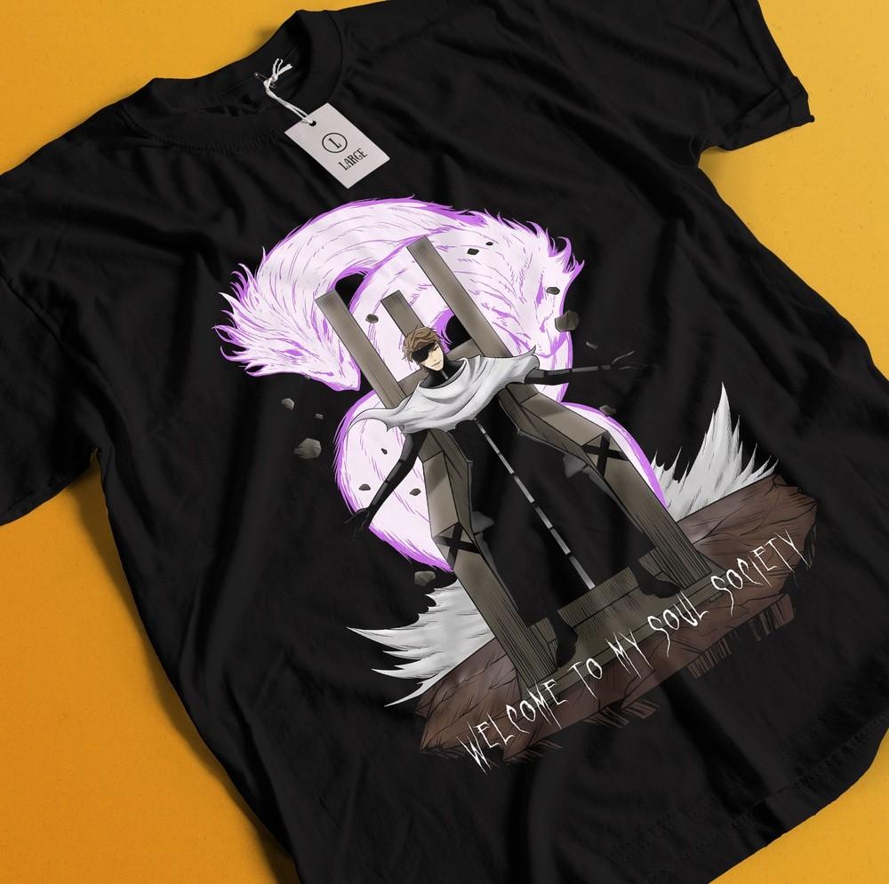 

Bleach Anime Tshirt Aizen T-Shirt Ichigo Bankai Yhwach Tee Zaraki Kenpachi Shirt S