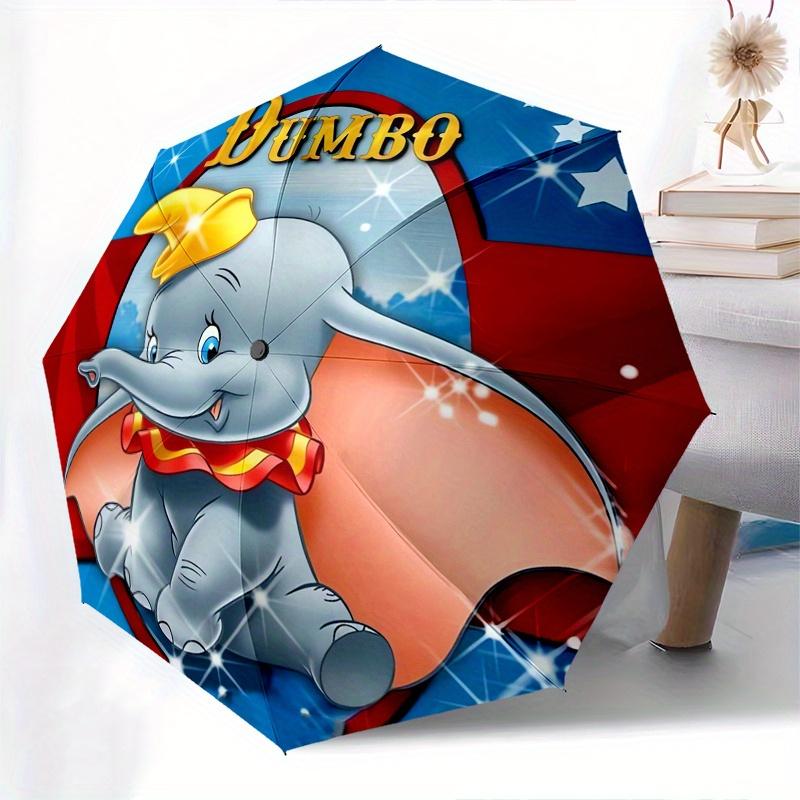 Disney Dumbo,Elephant,Circus Manual Opening and Closing Umbrella - 8-Rib Reinforced Folding Design, Lightweight and Portable, Suitable for D