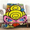 Cute H-Hysteric Mini Throw Soft Flannel Blanket Warm Knee Skin-Friendly Throw for Sofa Office Bed Traveling Winter Oversize