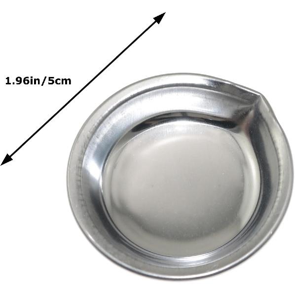 5cm Stainless Steel Small Round Paint Tray Artist Watercolours Paint Mixing Palette Tray Makeup Palette Stainless Steel Small Round Paint Tray Artist