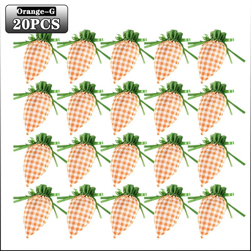 Easter Carrot Gift Bags Polyester Candy Packaging for Holiday Gifts Storage Decoration Easter Candy Bags Easter Decorations
