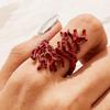 Women Irregular Coral Design Rings Bold Punk Statement Fashion for Night Events