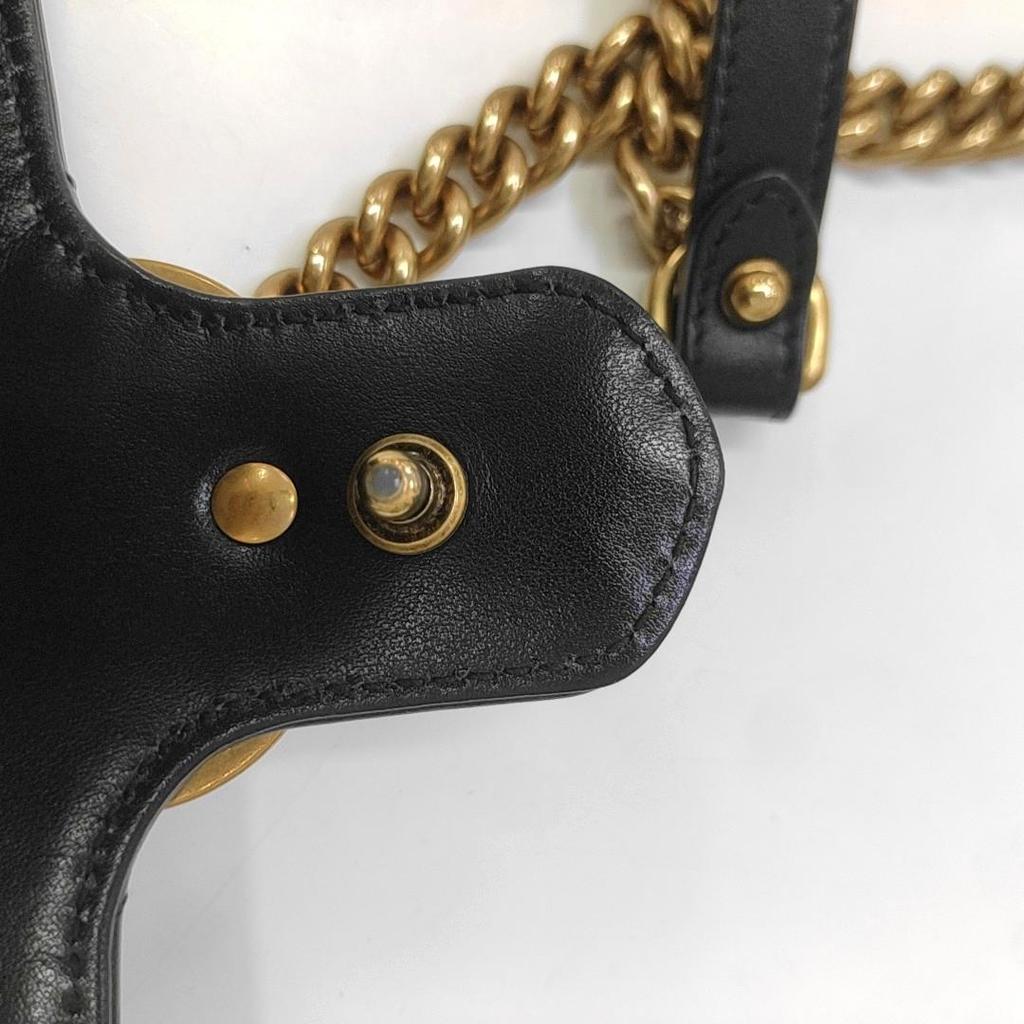 [Pre-Owned] Gucci GG Marmont Matelassé Mini Bag 'Black' - Excellent #1B5YDKZ