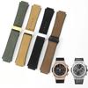 Suede Genuine Gold Folding Buckle Accessories for Hublot Yubo Tattoo Big Bang Series26*19mm Rubber Underskin Watch Band