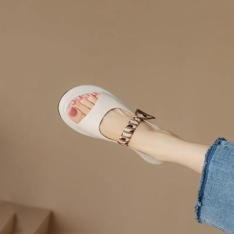 Fashion Open Toe Sandals for Women's 2024 New Summer Flat Bottomed Temperament PU Leather Roman Sandals Casual Ladies Beach Sandals