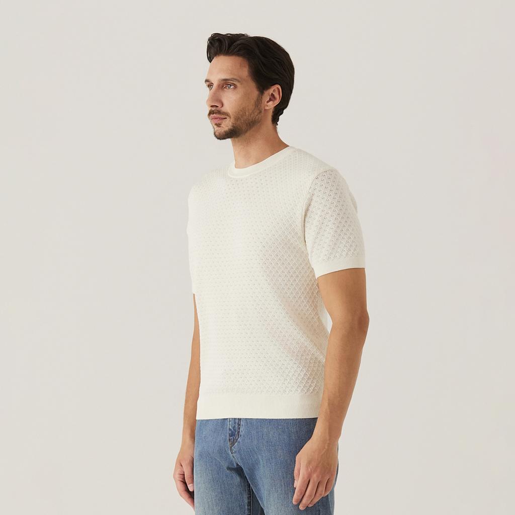 FERRAROMILANO Diamond Curly Knit Round Ivory (Am0Ftsr20261)