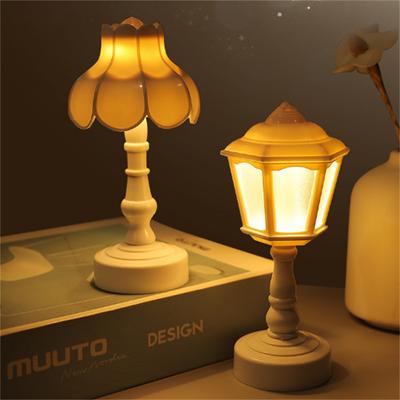 LED Nachtlicht Retro Palace Mini Licht Student Geschenk Vintage Batterie Powered Tisch Lampe Zimmer Nacht Schlafzimmer Wohnzimmer Dekor