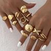 Ingemark 13Pcs/Set Creative Irregular Water Drop Open Rings Women Punk Gold Color Adjustable Knuckle Joint Rings Couple Jewelry