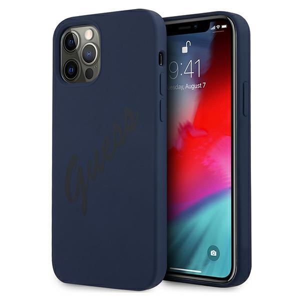 Guess Guhcp12Mlsvsbl Iphone 12/12 Pro 6,1 Niebieski/Blue Hardcase Script Vintage