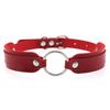 Black Red Choker Necklace Circle Stud Punk Rock Faux Leather Goth Collar Women Chocker Girls Harajuku Costume Gothic Jewelry