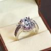 Moissanite Oval Cut Gemstone With 925 Sterling Silver Ring For Men's #B293 JL375681949004