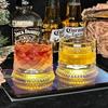 Rotating Whiskey Glass Set with Luminous Coaster