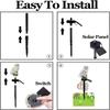 Solar Eule Boden Licht LED Outdoor Hof Lampe Garten Licht Wasserdicht Stake Licht Pathway Decor Solar Terrasse Boden Laterne