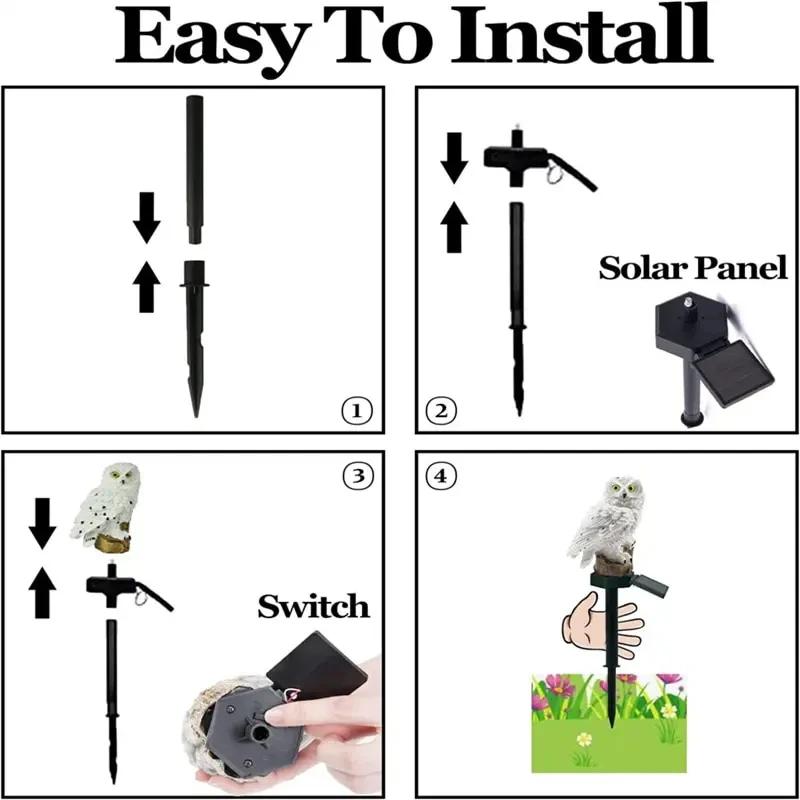 Solar Eule Boden Licht LED Outdoor Hof Lampe Garten Licht Wasserdicht Stake Licht Pathway Decor Solar Terrasse Boden Laterne