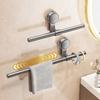 Wall Mounted Bathroom Hanging Rod Punch-free Slipper Storage Shelf New Towel Rack