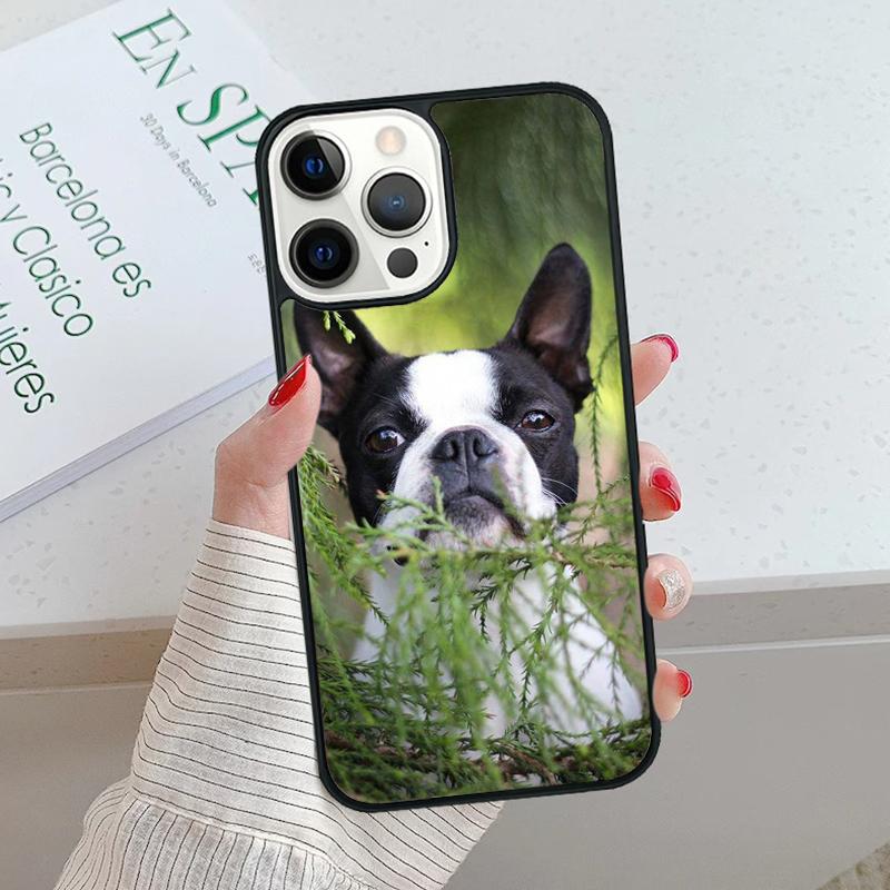 Boston Terrier Dog Faces Phone Case For iPhone 17 Air 15 16 16e 14 13 Pro Max Coque 12 11 Pro Max PLUS fundas cover