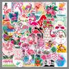 Waterproof Flamingo Cartoon Stickers - 100 Trendy Decorative Sheets for Laptops & Suitcases