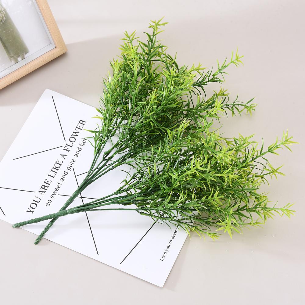 Fake Rosemary Bush Garden Home Decor Outdoor Branches Rattan Leaves Artificial Plant Vines Leaf Green Fake Plastic Wall Hanging