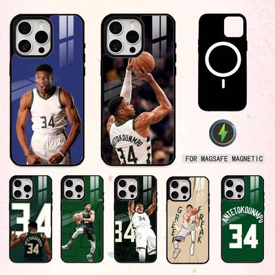 Giannis Antetokounmpo 34  Phone Case For iPhone17,16,15,14,13,12,11 Plus,Pro Max Magnetic For Magsafe Wireless Charging