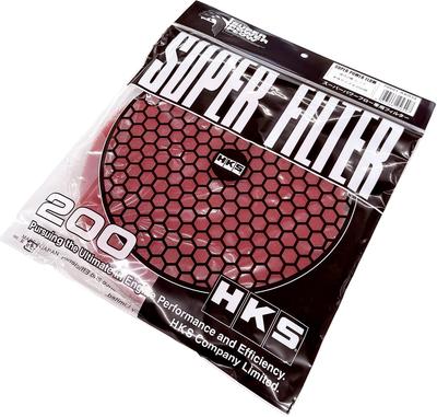 Super Power Flow Replacement Air Filter, 200mm, Red, Wet, Dual-Layer Type, 70001-AK032