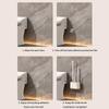 Silicone Wall Mount Toilet Brush Set Quick Dry Drain Base Efficient Gap Cleaning for Bathroom Use