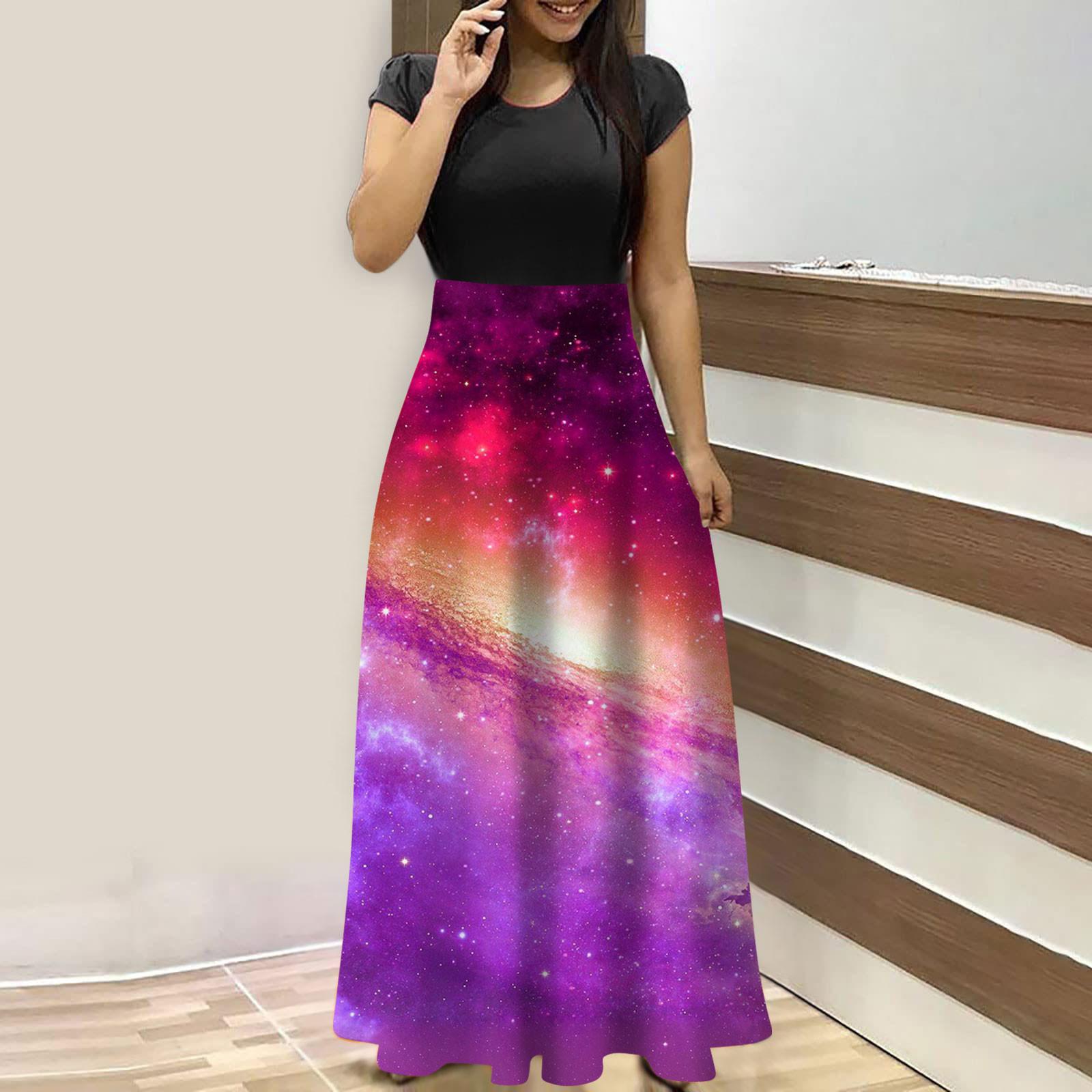 

Женские модные повседневные свободные платья с круглым вырезом и коротким рукавом XXXL красный