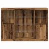 LED Sideboard Reclaimed Wood Look 142.5 x 37 x 100 cm Engineered Wood