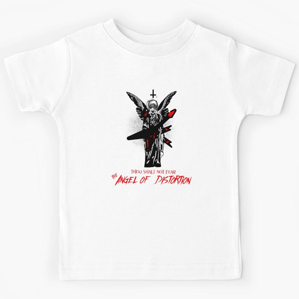 Thou shalt not fear the Angel of Distortion - Graffity Style Angel with Guitar Kids T-Shirt 110