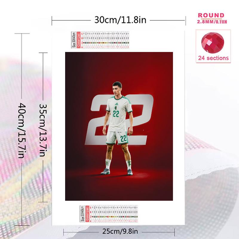 Ibrahim Maza Pattern 3pcs 100% Round Full Drill 5D DIY Diamond Painting Embroidery Cross Stitch Rhinestone Décor