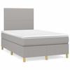 Maison Exclusive - Bettlattenrost und Matratze hellgrau 120x190 cm Stoff