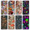 Colorful Mushroom Transparent Phone Case for Samsung Galaxy S24 S23 S22 S20 S21 FE Ultra S24 S23 S10 S9 Plus 5G Soft TPU Cover
