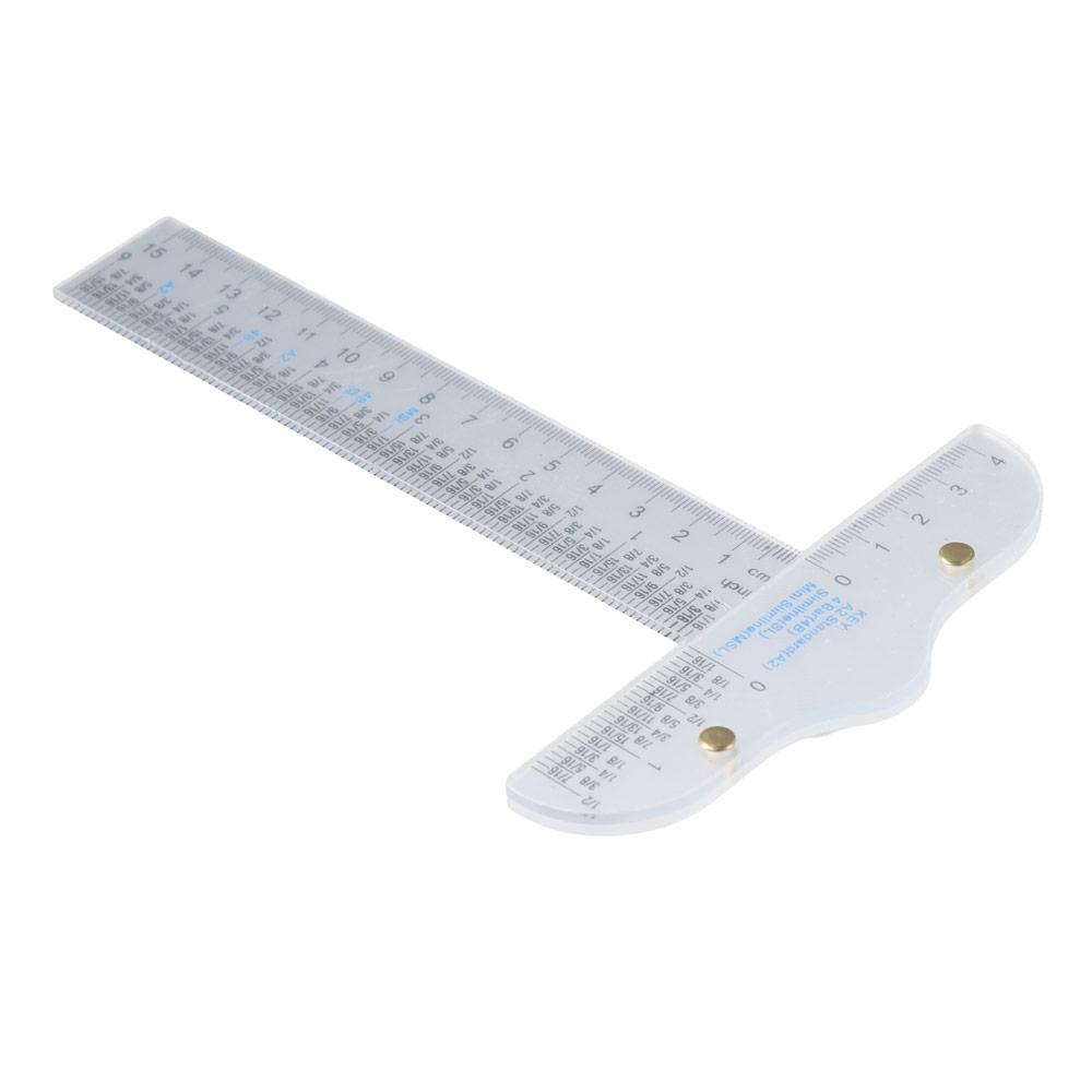 Easy Reference While Crafting Handtool Graduated T-Ruler Inch Metric T-Square 6" T-Square Ruler