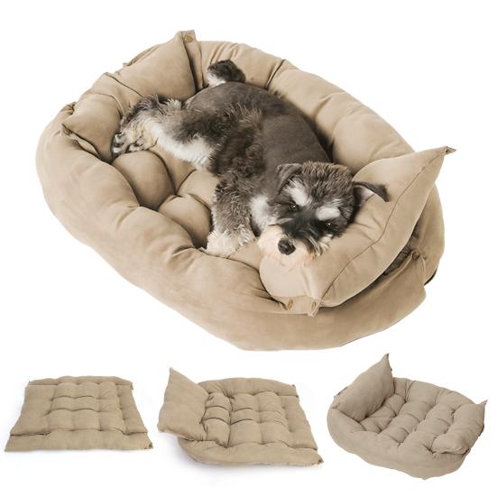 3-in-1 Dog Bed Comfortable Pet Mat Sofa Machine Washable Dogs Kennel Sleeping Bed