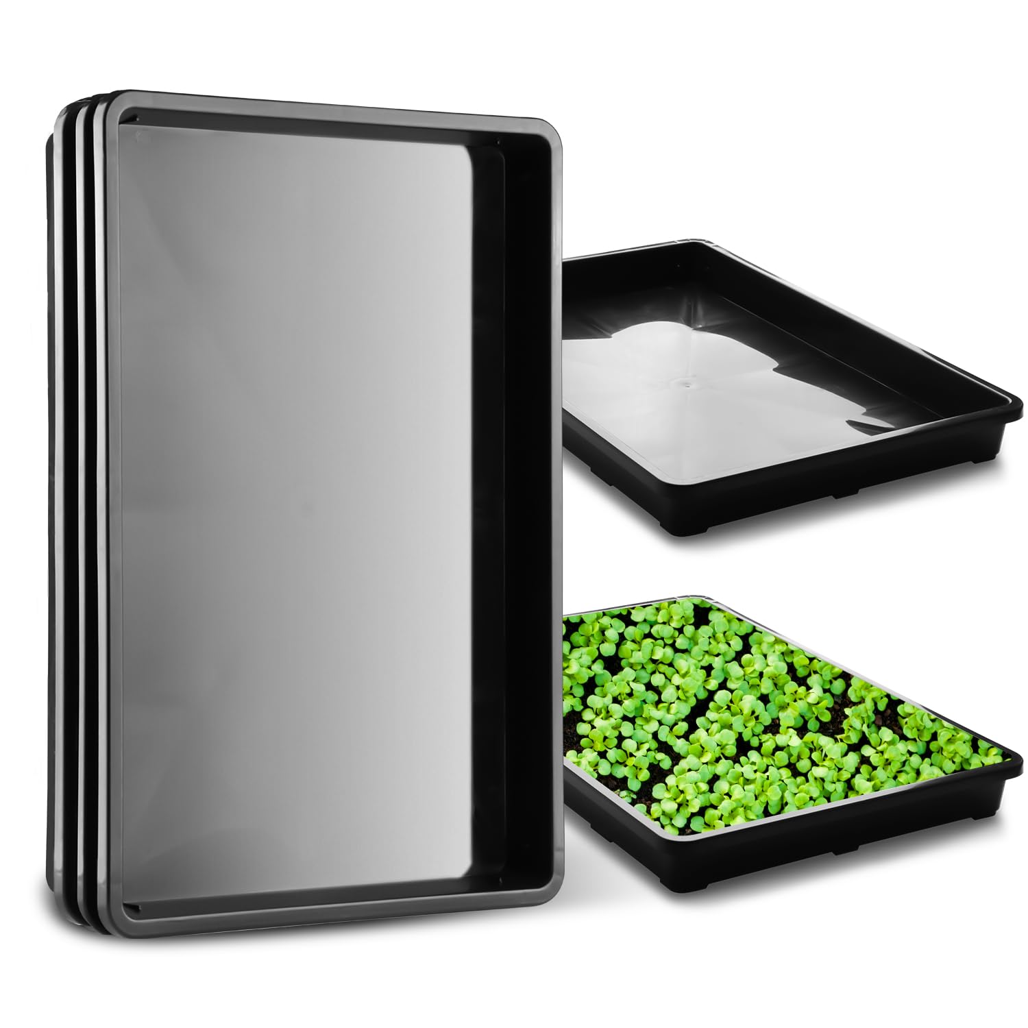 

Садоводство садоводство большая вместимость 44см набор для рассады водонепроницаемый и садовые работы рассада для помещения и улицы поддон для обуви набор поддон, поддон, поддон, чёрный