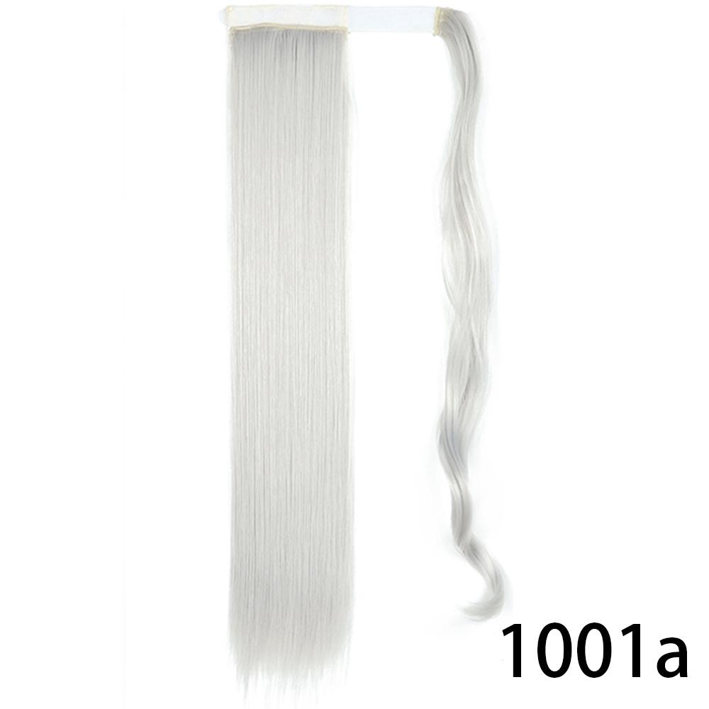 MISS WIG Women Synthetic Long Straight Ponytail Extensions Heat Resistant Hair 22 and 34 Inch Wrap Around Pony Hairpiece for Women