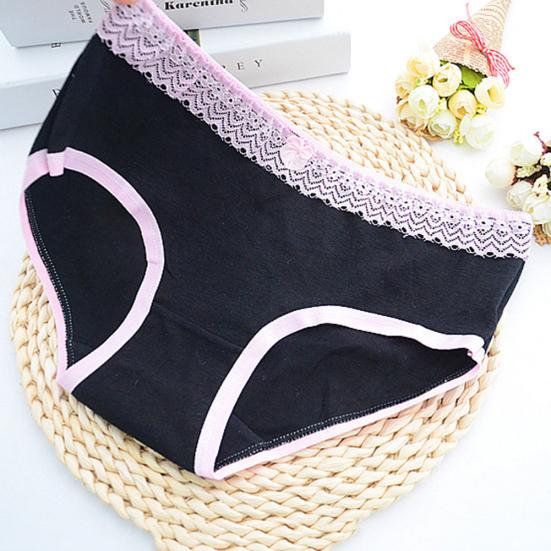 Women's Girls' Bowknot Lace Cotton Panties Briefs Underpants Intimates