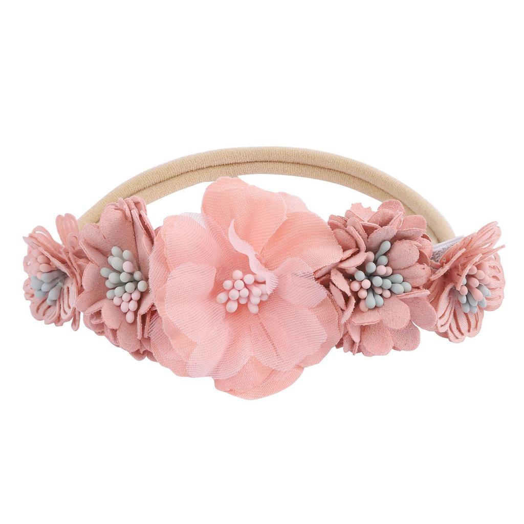 Europäisches & Amerikanisches Mode-Kreatives Nylon-Blumen-Stirnband für Kinder - Hohe Elastizität, Niedliches Baby-Fotografie-Accessoire