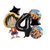One Pieces Digit 1-10 Balloons Boys Anime Luffy Birthday Decoration Baby Shower Gender Reveal Party Supplies Kids Gift Hot Sales
