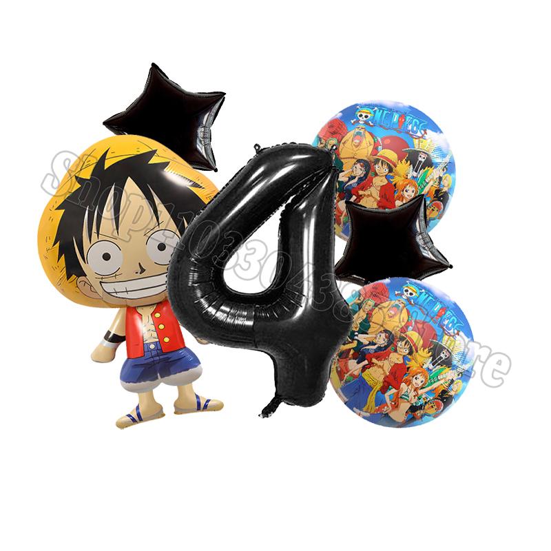 One Pieces Digit 1-10 Balloons Boys Anime Luffy Birthday Decoration Baby Shower Gender Reveal Party Supplies Kids Gift Hot Sales