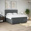 Maison Exclusive - Sommier à lattes de lit avec matelas Gris foncé 180x200cm Tissu