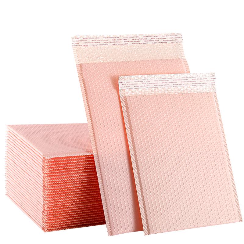 Pink & Black Shockproof Bubble Bags - Custom Printable Self-Adhesive Packaging