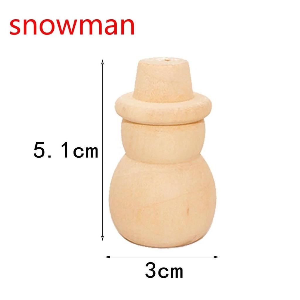 10 buc/set Păpuși din lemn pentru copii Figurine din lemn Decorațiune de Crăciun Meșteșug pentru copii DIY Pictură Lemn Copac Om de zăpadă Meșteșug Jucărie