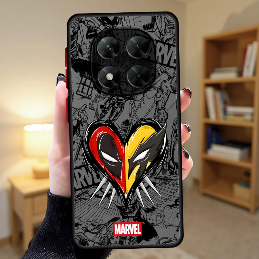 Funda Phone Cover Case for Xiaomi Redmi Note 14 12 A4 10 13 Pro Plus 9S 11 13C 14C Marvel Deadpool Wolverine Love