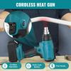 18V Heat Gun No Battery Shrink Wrapping Tool Hot Air Gun Air Dryer Soldering Thermal Blower with LED Display Hand Tool