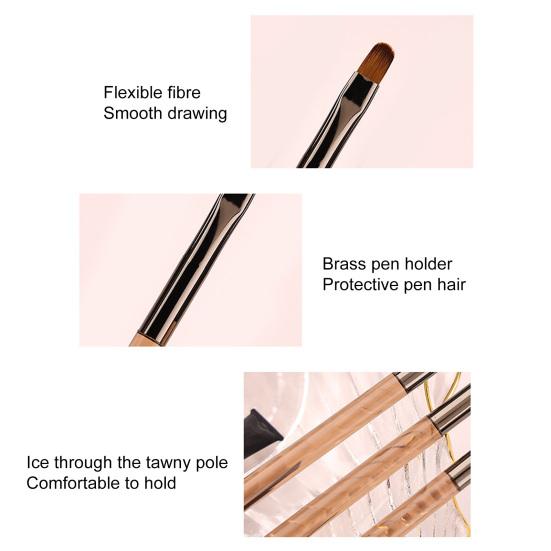 Practical Manicure Pen Soft Bristles Polish Handle DIY